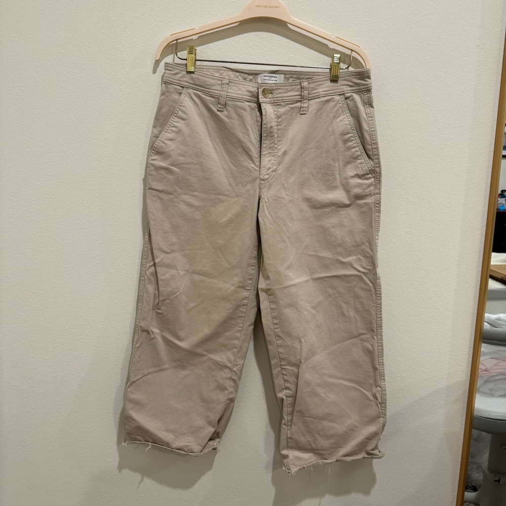 Banana Republic Women's Tan High Rise Wide Leg Pants